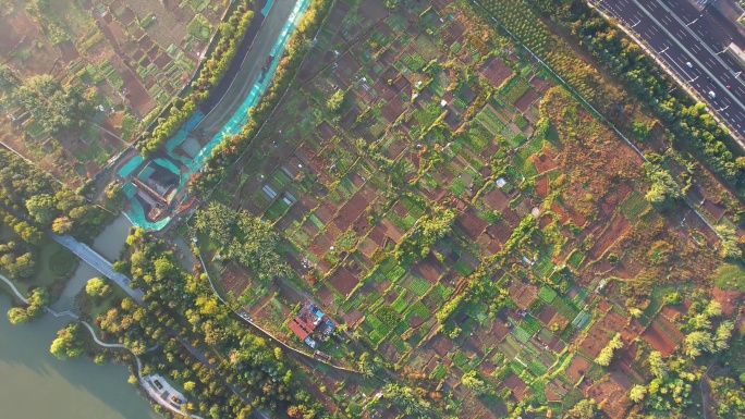 徐州云龙湖日出朝阳秋季风景城市风光航拍