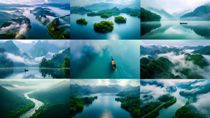 绿水青山 湖水水库 生态环境 大美中国