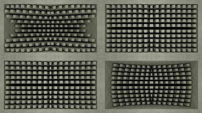 【裸眼3D】工业质感建筑空间曲线方块结构