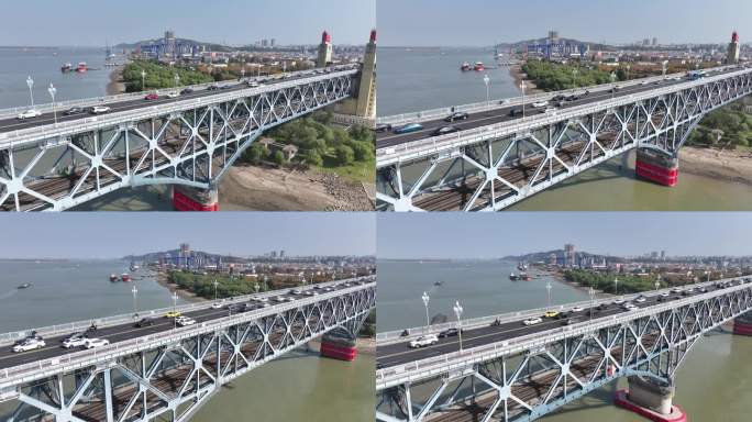 4K-Log-航拍南京长江大桥