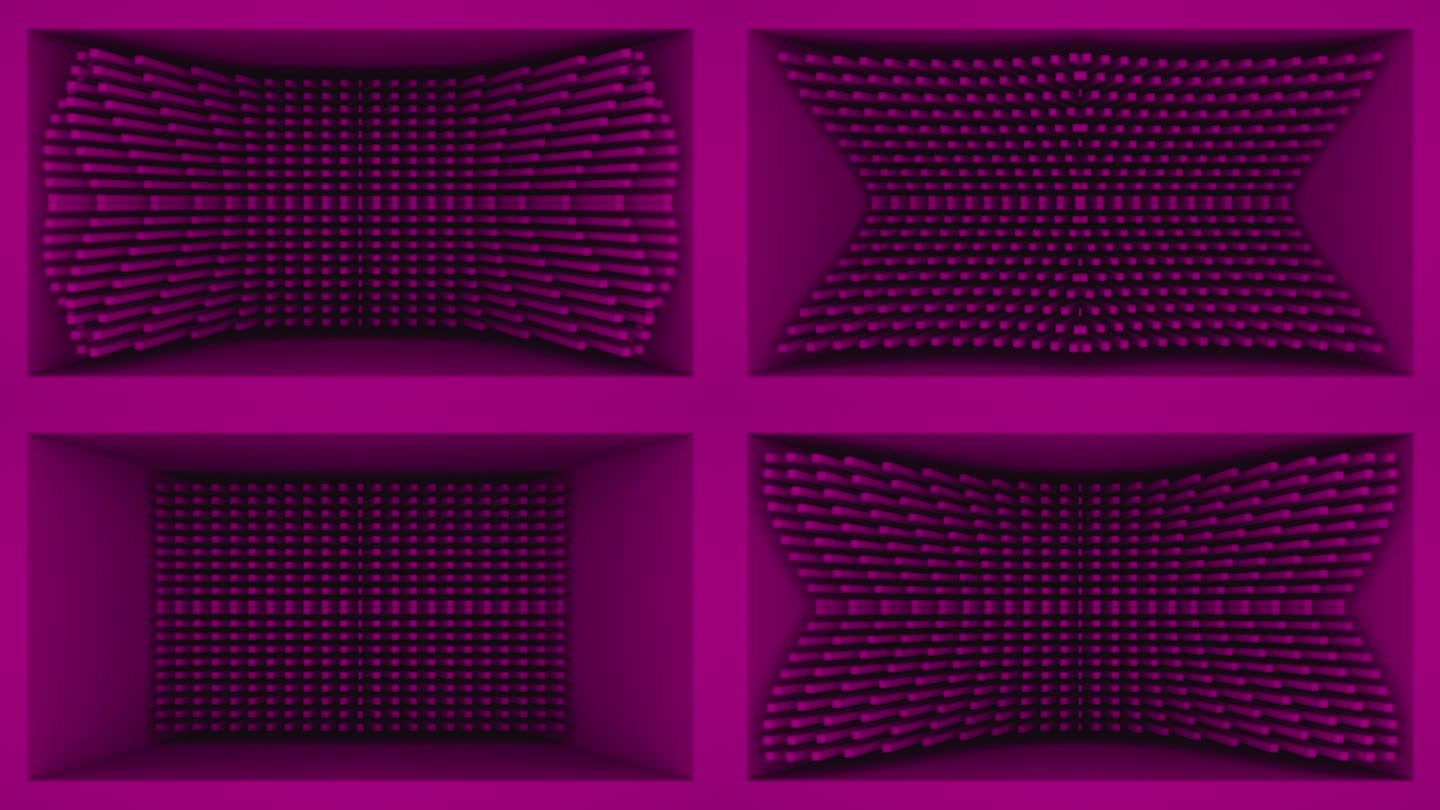 【裸眼3D】时尚粉紫韵律几何视觉艺术空间