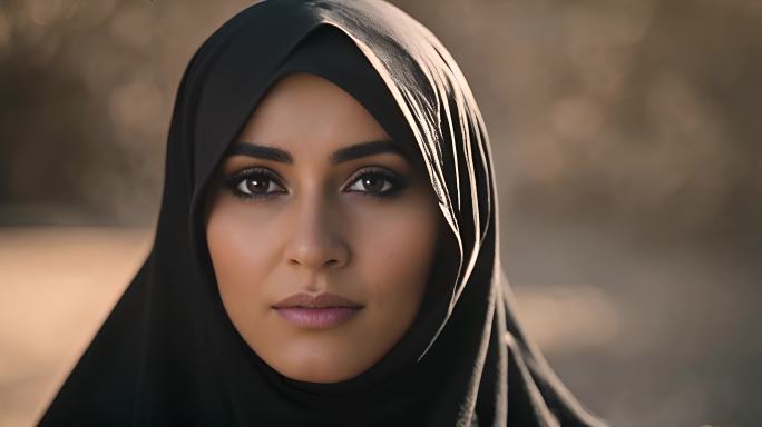 美丽的阿拉伯女人的眼睛