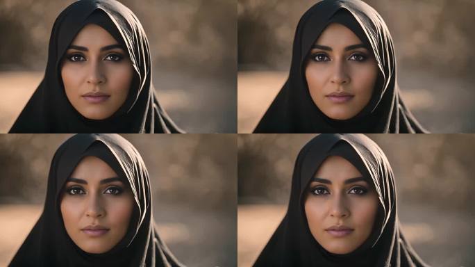 美丽的阿拉伯女人的眼睛