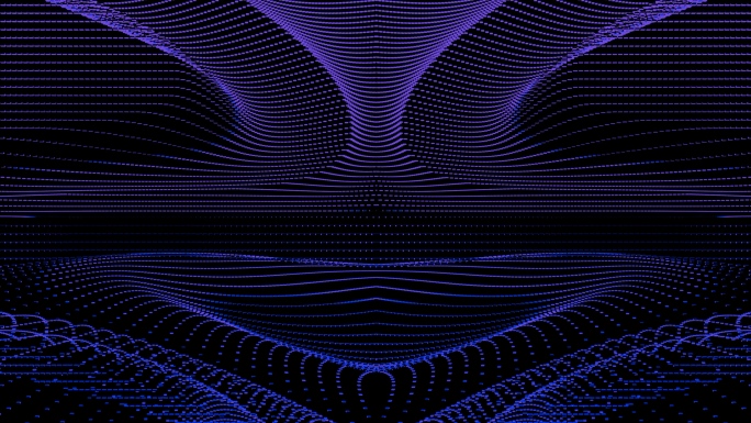 【4K时尚背景】紫蓝光线虚幻曲面光点暖场