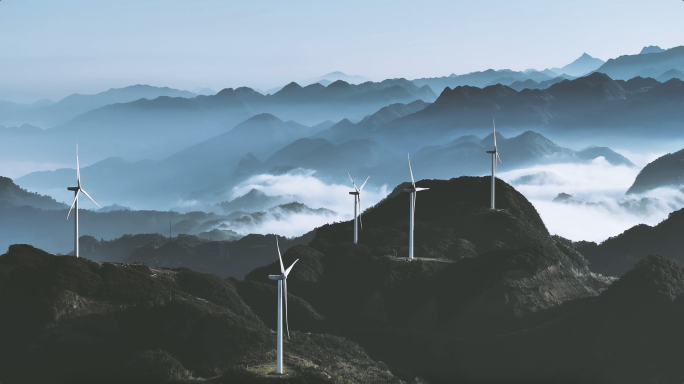 高山风力发电场航拍合集