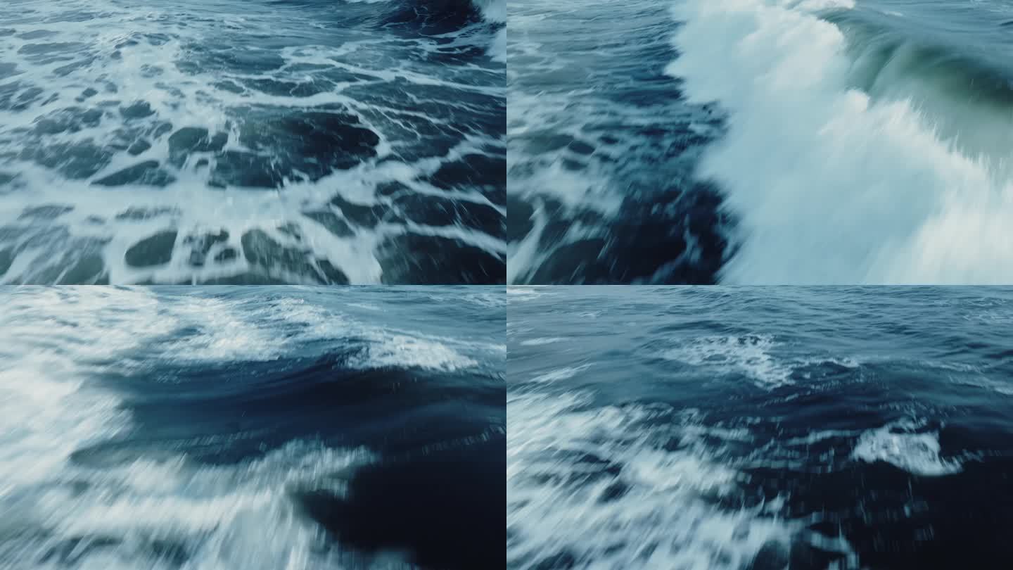航拍大海海浪