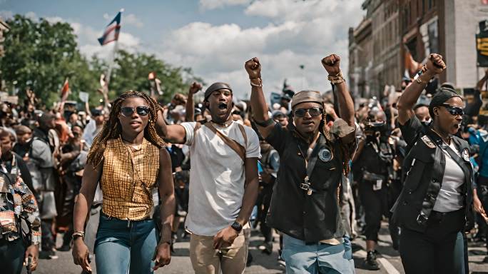 抗议问题黑人游行