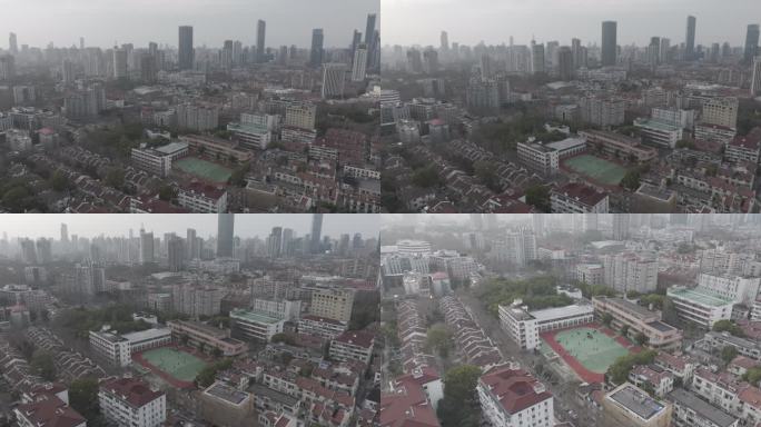 4K-Log-航拍上海市第二中学