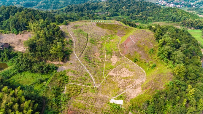 衡阳水口山茶树种植绿水青山标牌航拍6