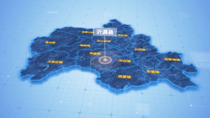 沂源县蓝色三维科技区位地图