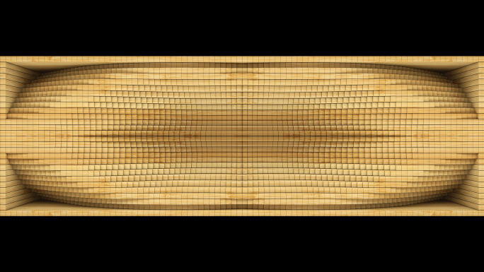 【裸眼3D】原木色调艺术方块自然曲线空间
