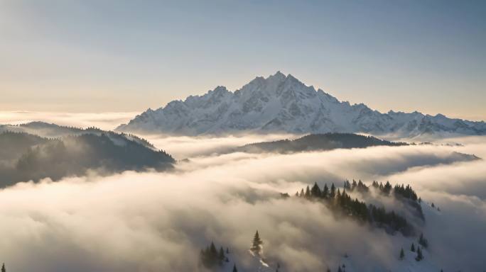 震撼雪山