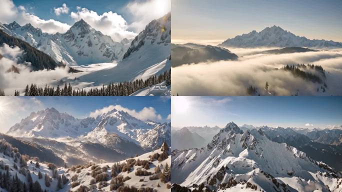 震撼雪山