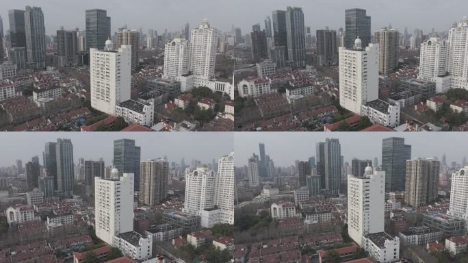 4K-Log-航拍上海现代大厦