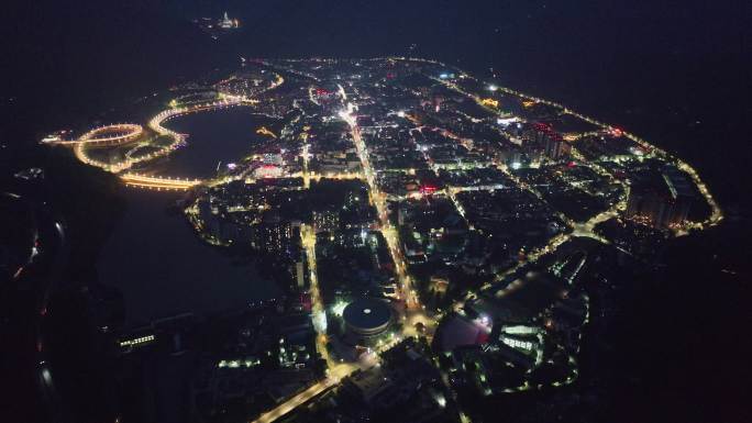 四川 雅安 天全 航拍夜景