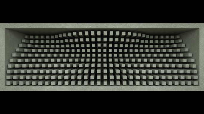 【裸眼3D】艺术建筑工业风格空间方块矩阵