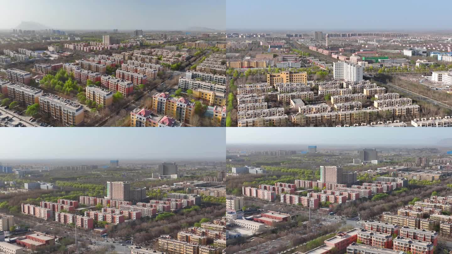 新疆图木舒克市城市航拍素材