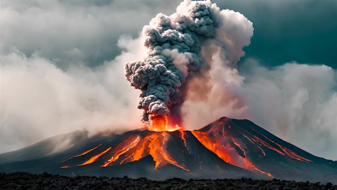 火山喷发大气片头
