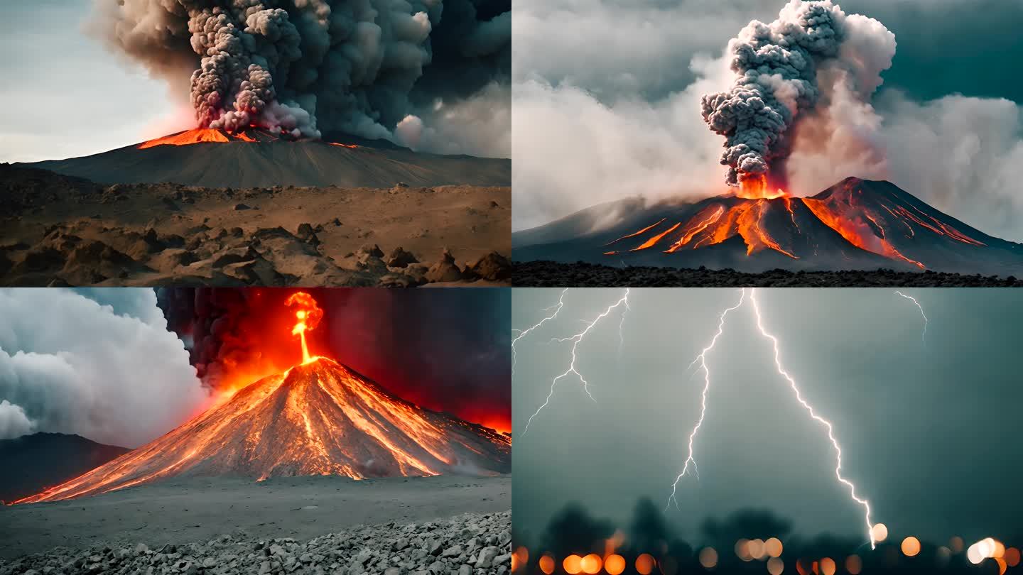 火山喷发大气片头