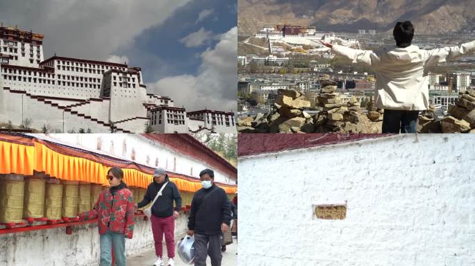 西藏布达拉宫延时布达拉宫视频素材自驾拉萨