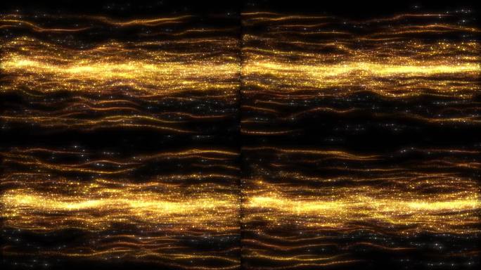 4k金色粒子光线流动背景【无缝循环】