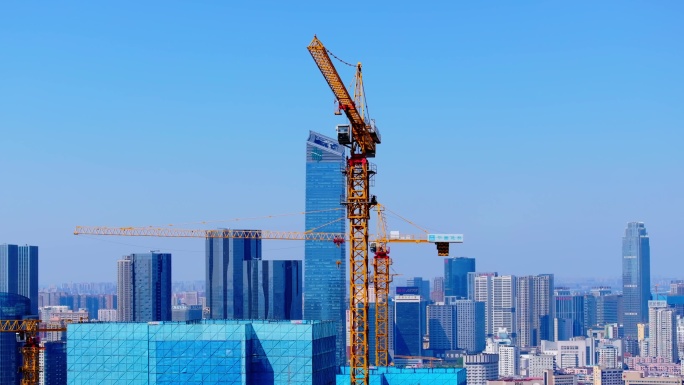 塔吊 建筑工地 城市建设 经济发展