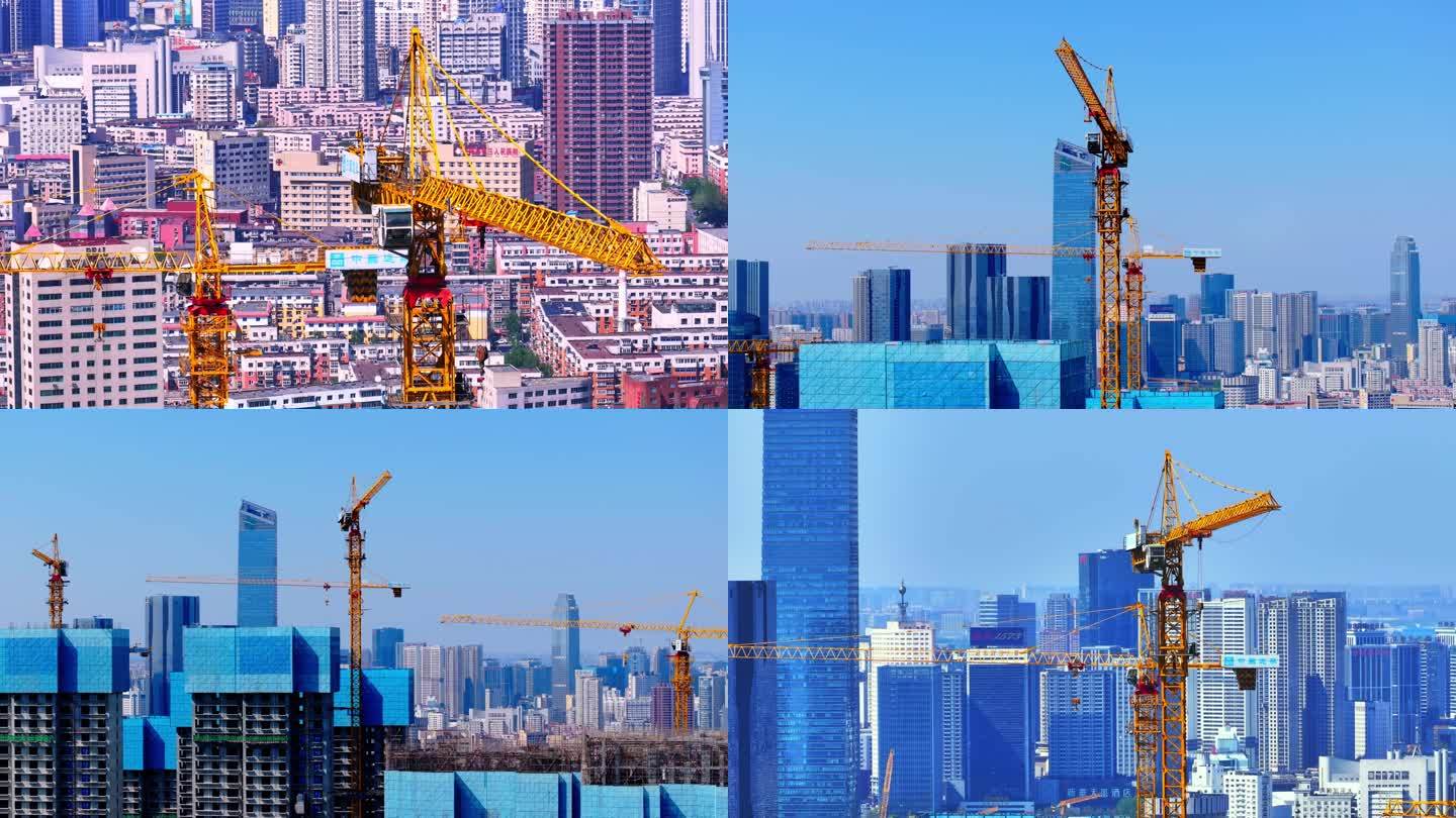 塔吊 建筑工地 城市建设 经济发展