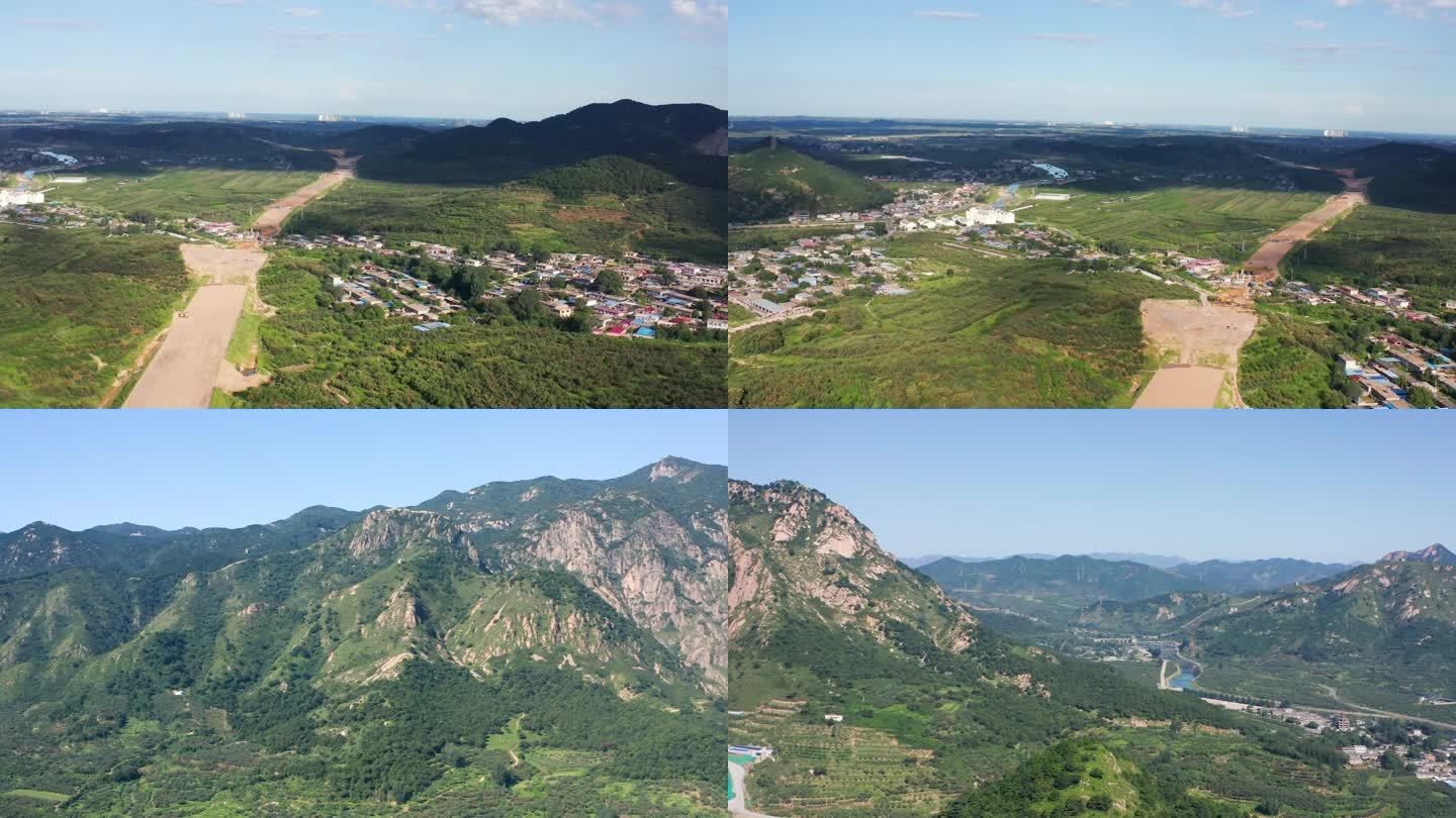 乡村山区山清水秀美景景区蓝天白云青山高山