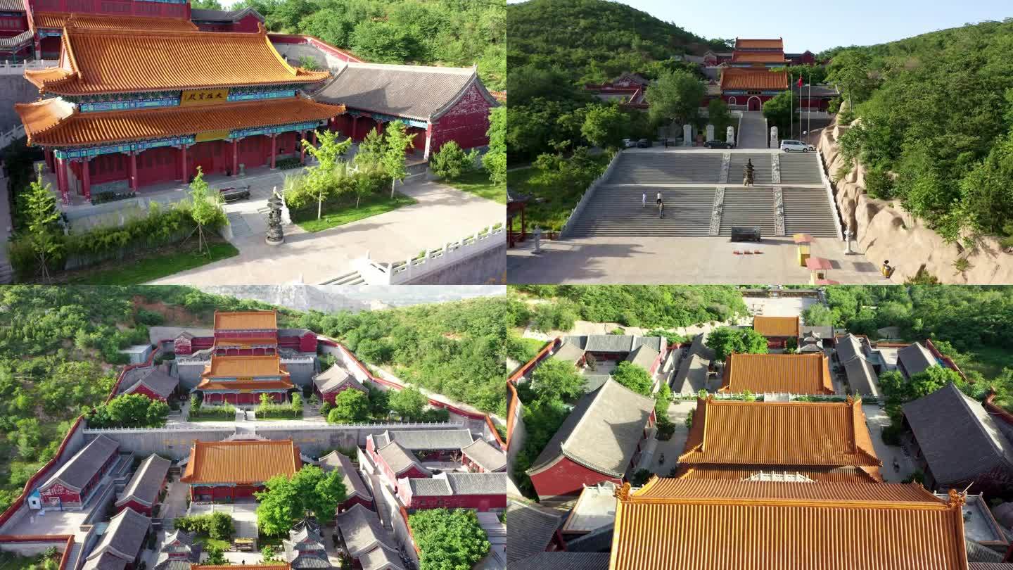 航拍大觉寺寺庙中国风古典建筑禅意红墙皂瓦