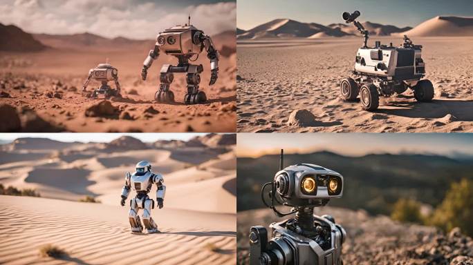 4K人工智能AI未来科技宇宙探索机器人1