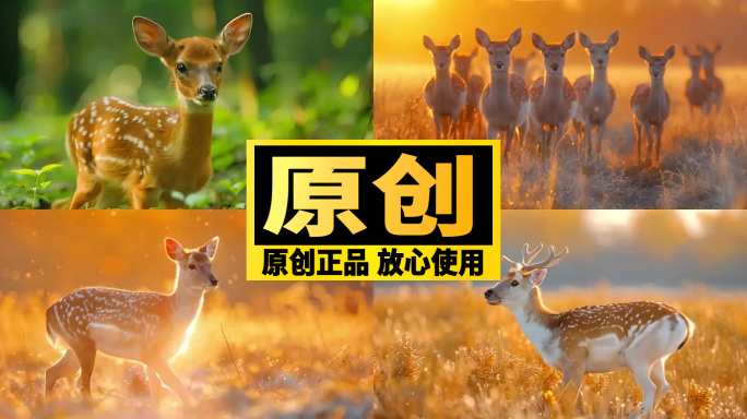 盐城麋鹿大丰保护区小鹿母鹿雄鹿 鹿群