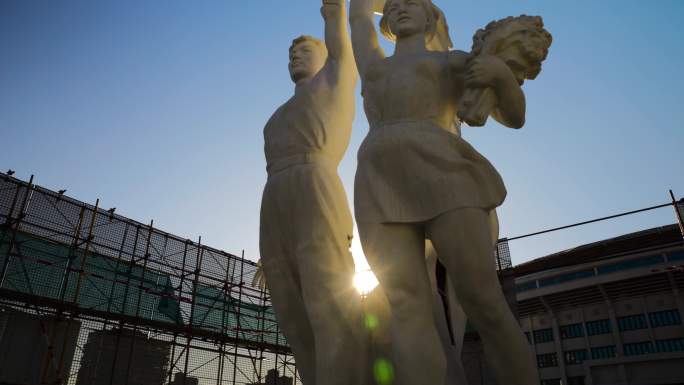 工人体育场 雕像 北京 工体 国安