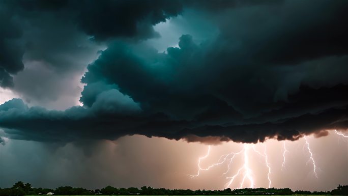 打雷下雨春夏素材