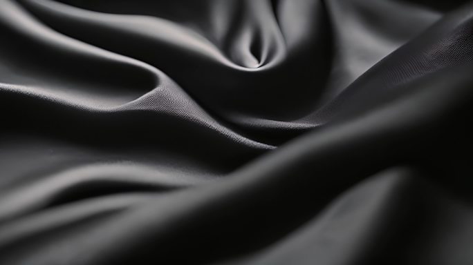 黑色布料或丝绸在缓慢摆动