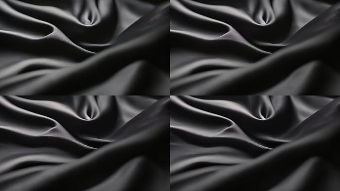 黑色布料或丝绸在缓慢摆动