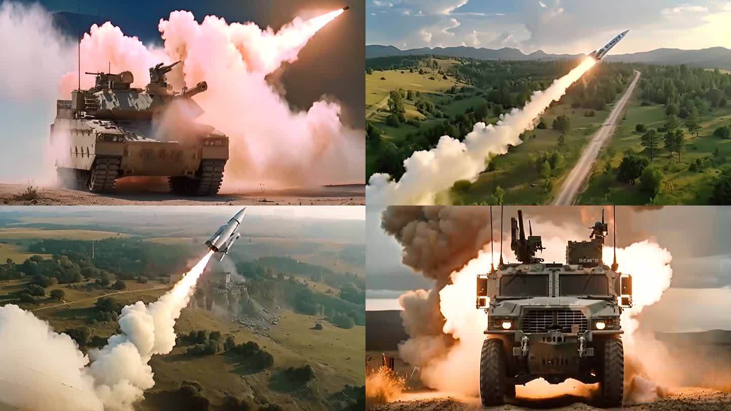 军事国防战争战场导弹发射素材原创_1