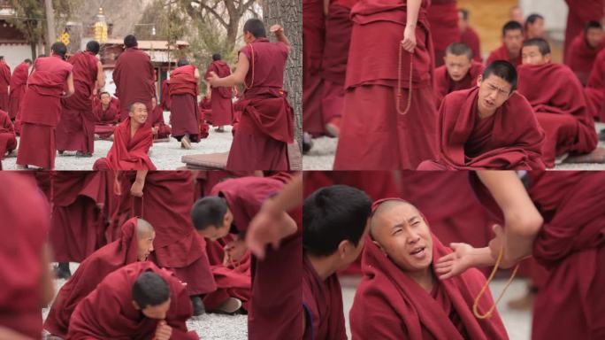 西藏拉萨藏传佛教格鲁派色拉寺僧人辩经