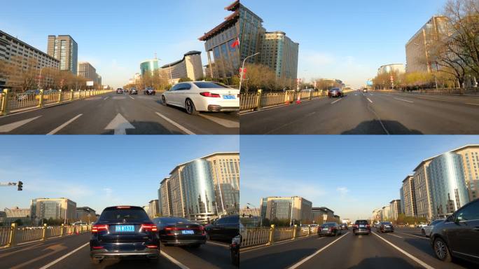 北京市东长安街车头行车空镜
