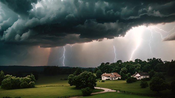 打雷下雨春夏黑云压紧