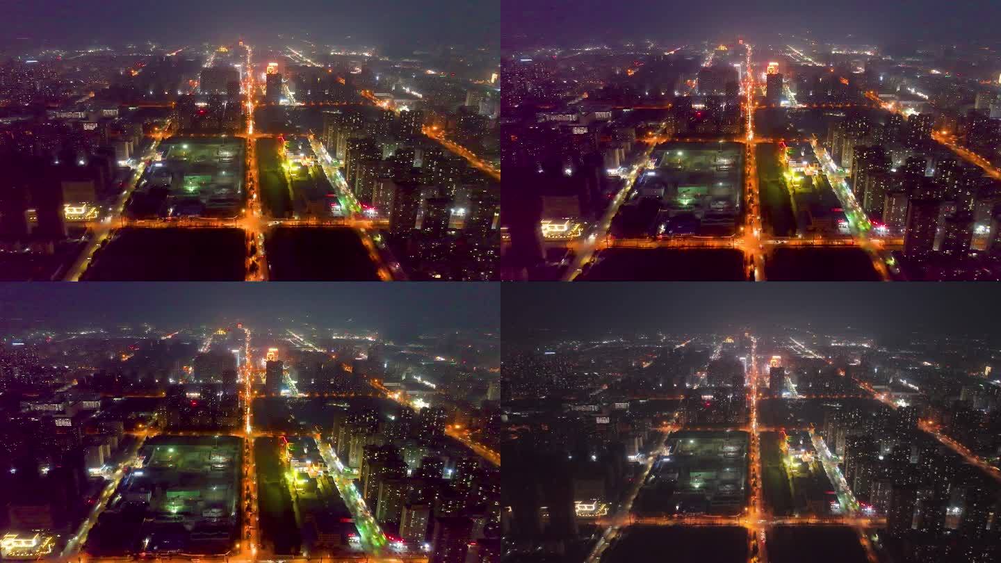 4K延时——蒙城城市夜景航拍