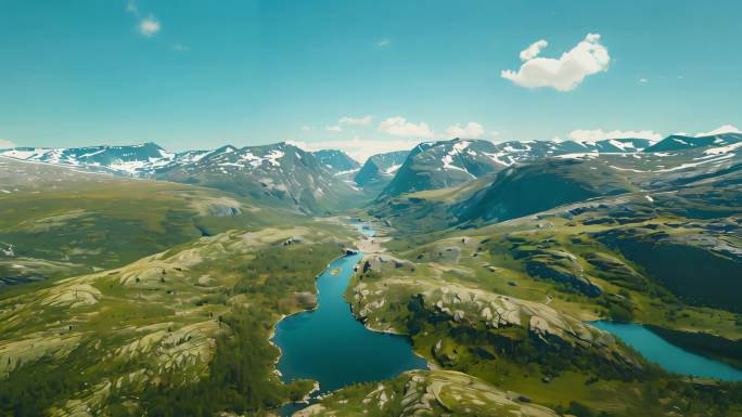 挪威地标建筑自然风光北角黑门山国家公园