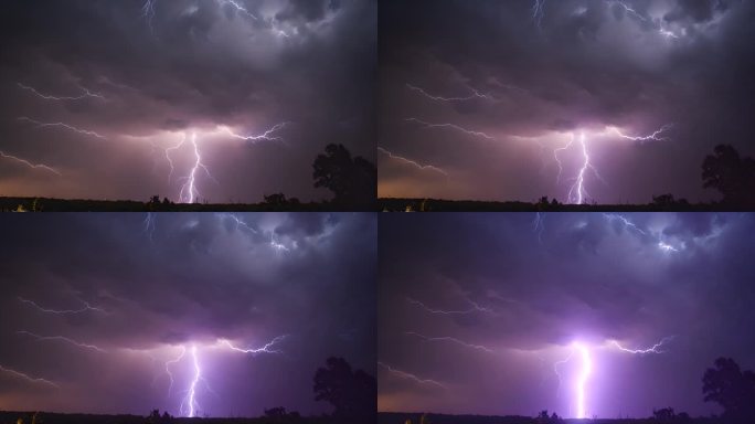 雷霆闪电打雷延时恶劣天气素材视频