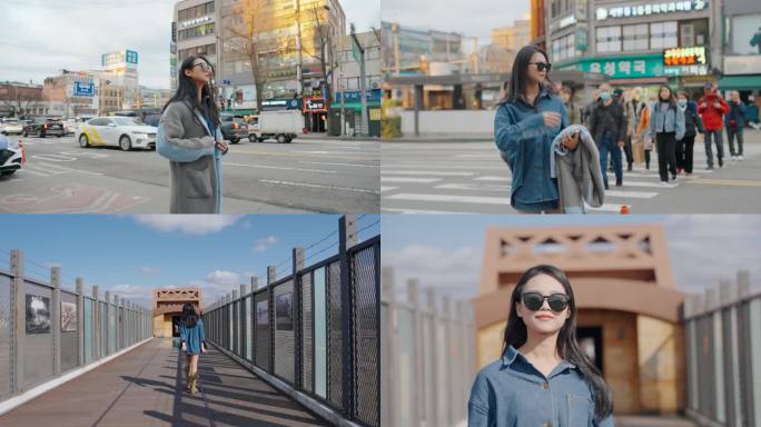 韩国逛街女人旅游