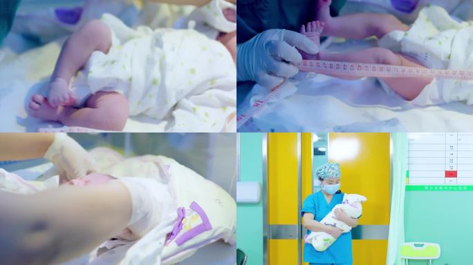 产科护士照顾新生儿