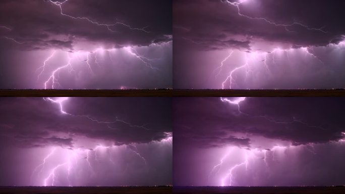 雷霆闪电打雷延时恶劣天气素材视频