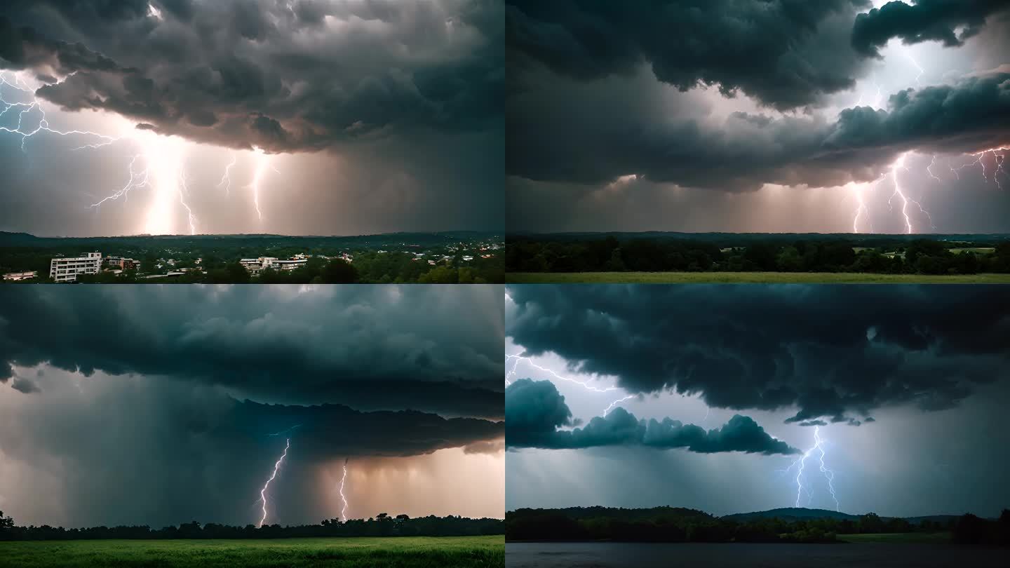 风雨雷电打雷云