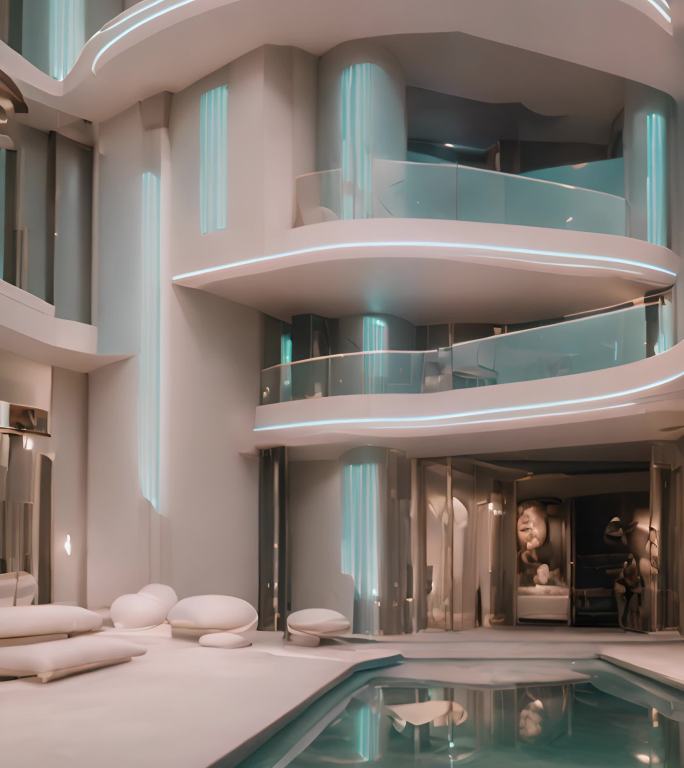 未来豪华住宅带游泳池