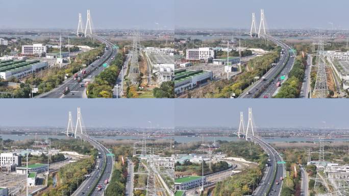 4K-Log-南京宁洛高速八卦洲长江大桥