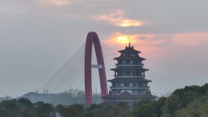 京杭运河江苏宿迁泗阳段风光