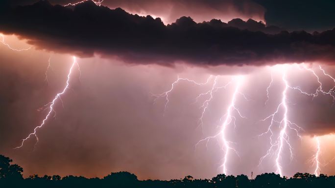 闪电打雷落雨